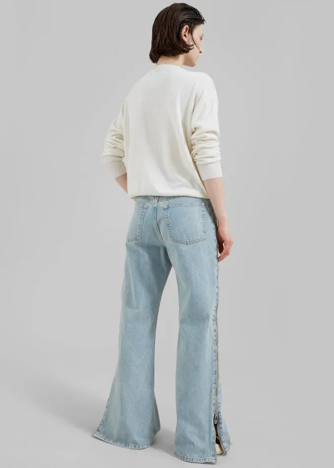 Women The Frankie Shop Bottoms Haikure Triumph Jeans Bleach Blue