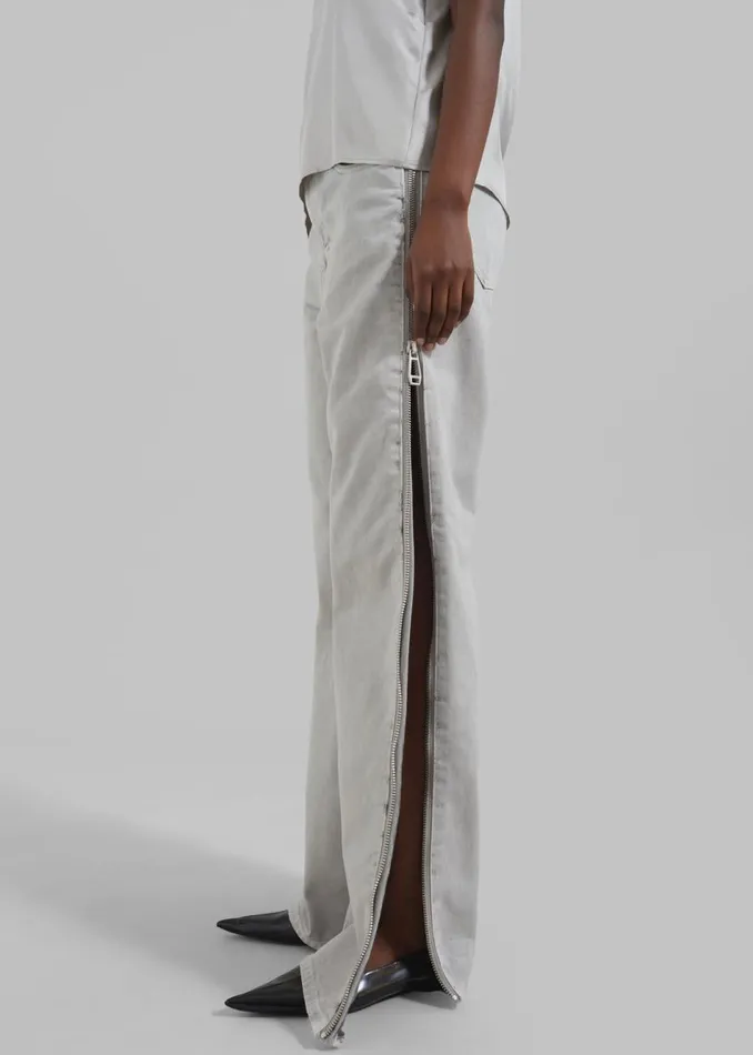 Women The Frankie Shop Bottoms Haikure Triumph Jeans Shifting Grey