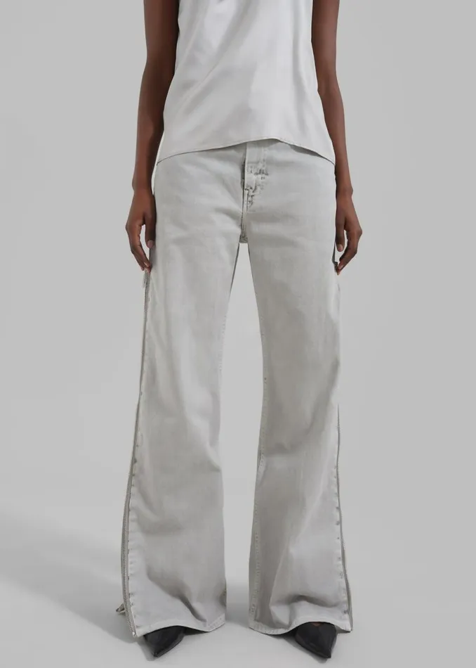 Women The Frankie Shop Bottoms Haikure Triumph Jeans Shifting Grey
