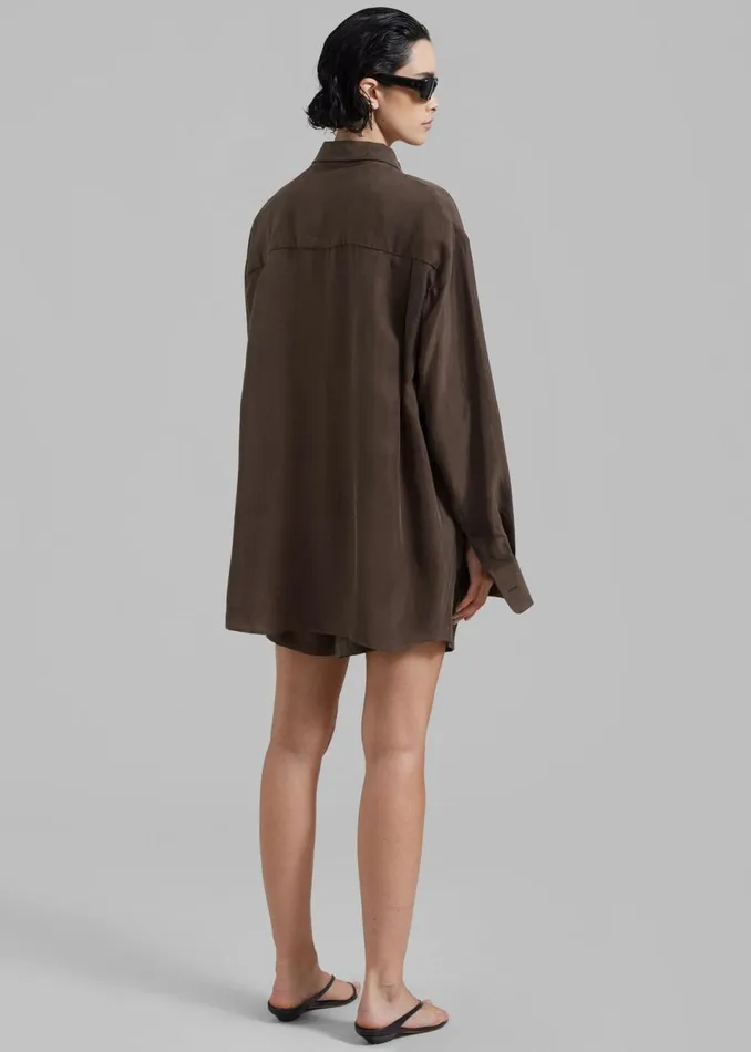 Women The Frankie Shop Bottoms Haneul Shorts Brown