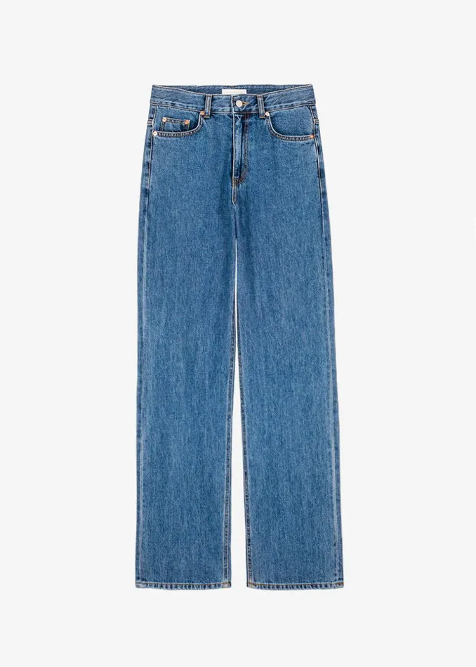 Women The Frankie Shop Bottoms Hari Straight Jeans Dark Indigo