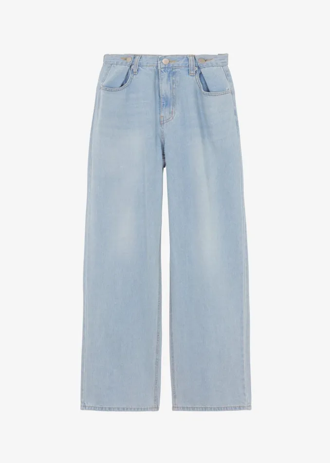 Women The Frankie Shop Bottoms Hayla Denim Pants Light Wash