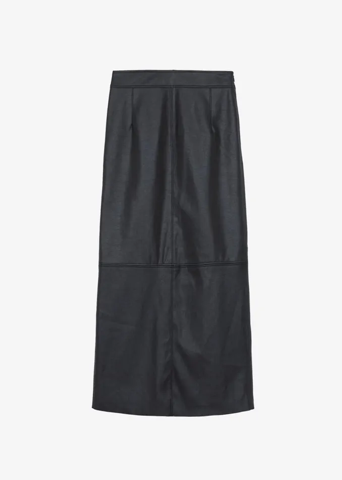 Women The Frankie Shop Bottoms Heather Leather Pencil Skirt Black