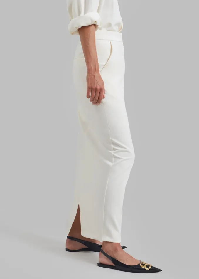 Women The Frankie Shop Bottoms Hollis Back Slit Skirt Ivory