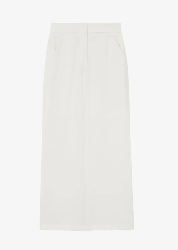 Women The Frankie Shop Bottoms Hollis Back Slit Skirt Ivory