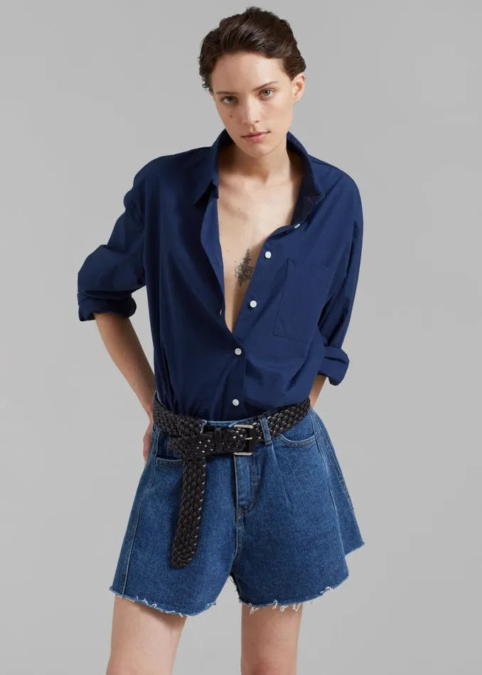 Women The Frankie Shop Bottoms Howell Denim Shorts Blue Denim
