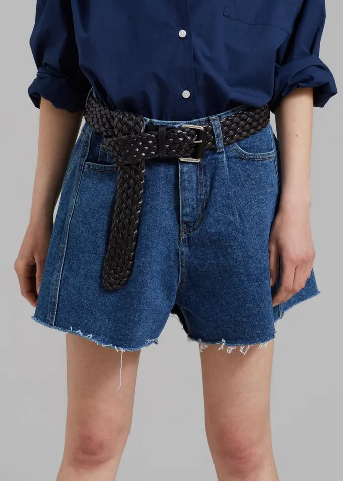 Women The Frankie Shop Bottoms Howell Denim Shorts Blue Denim