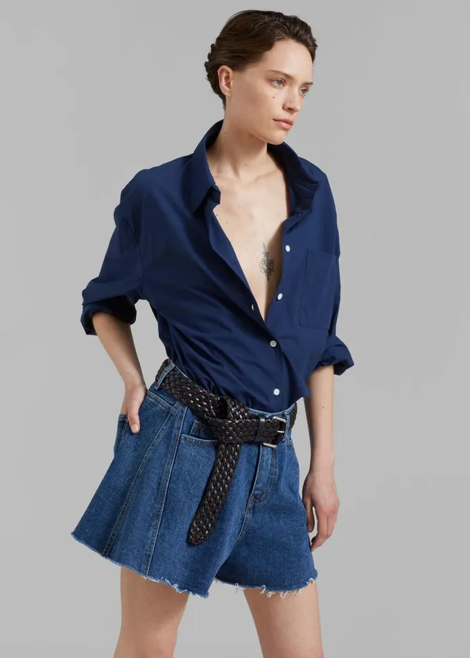 Women The Frankie Shop Bottoms Howell Denim Shorts Blue Denim