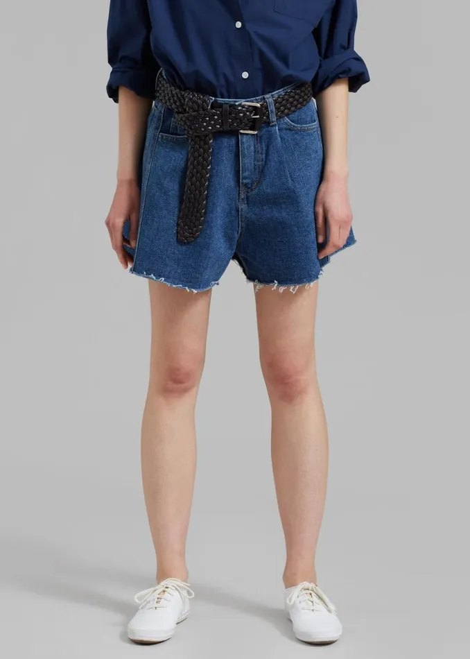 Women The Frankie Shop Bottoms Howell Denim Shorts Blue Denim