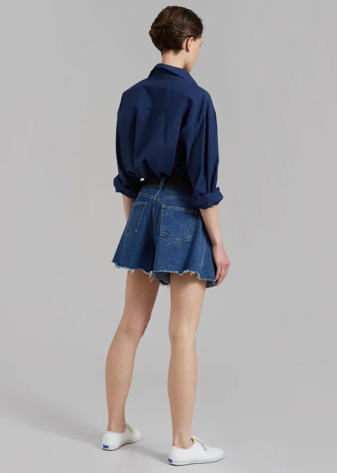 Women The Frankie Shop Bottoms Howell Denim Shorts Blue Denim