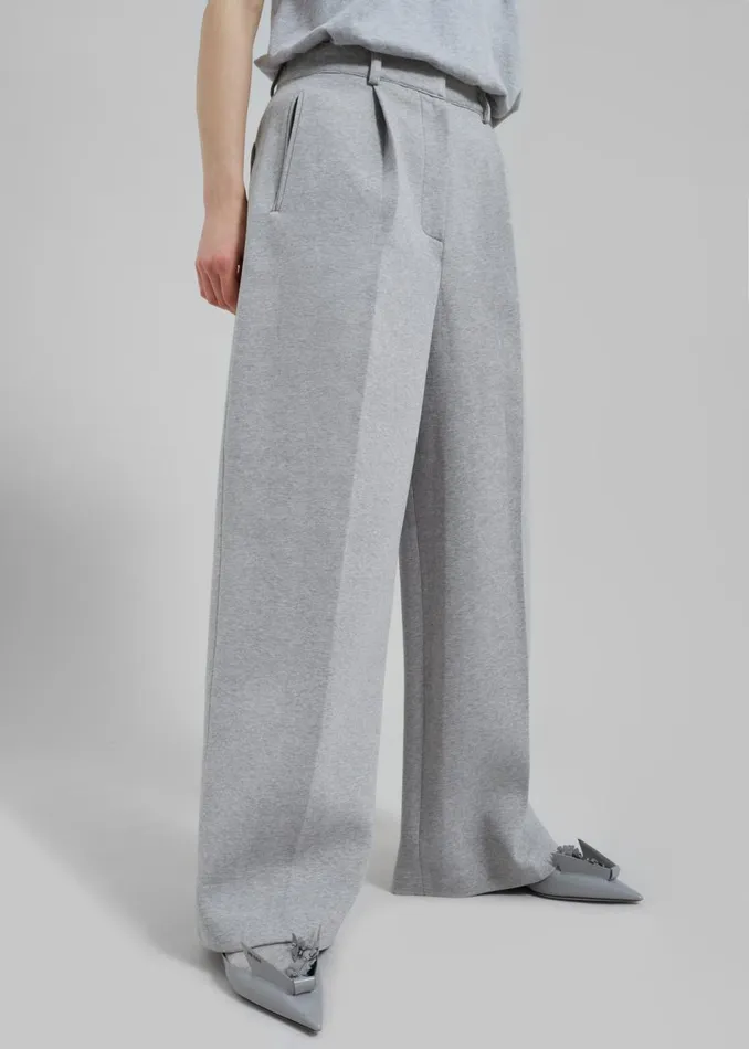 Women The Frankie Shop Bottoms Hutton Pants Light Grey