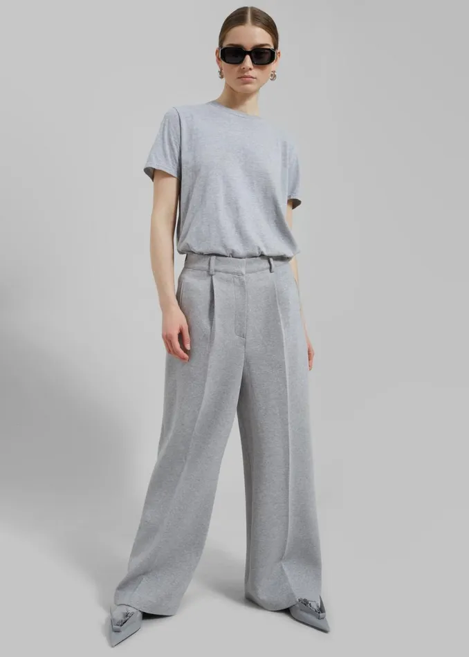 Women The Frankie Shop Bottoms Hutton Pants Light Grey