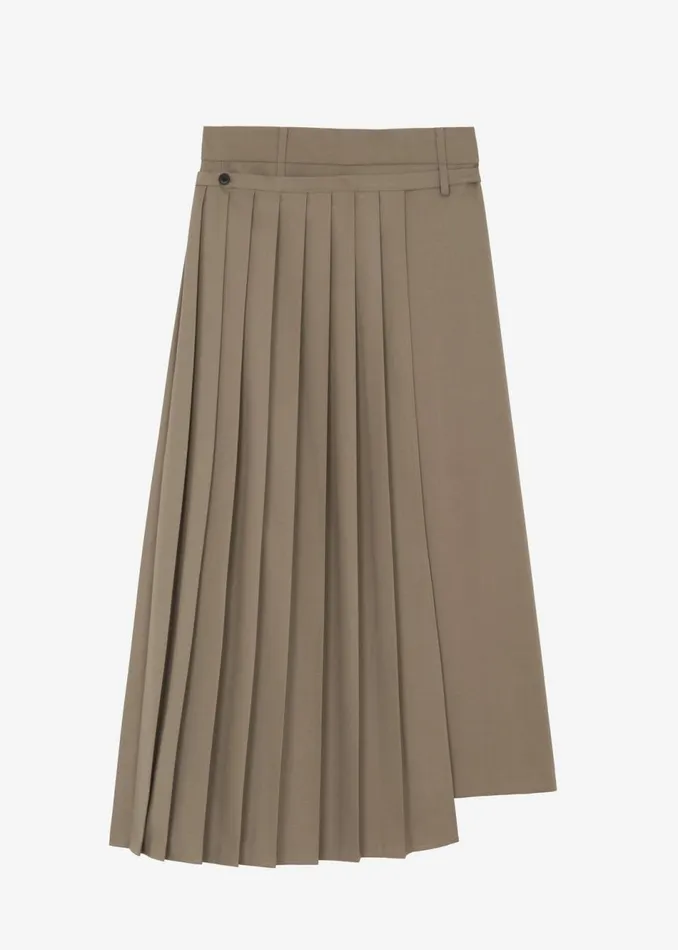 Women The Frankie Shop Bottoms Irie Pleated Skirt Beige