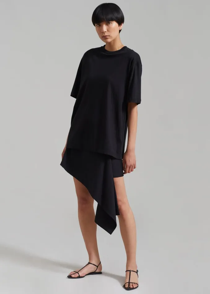 Women The Frankie Shop Bottoms Iris Asymmetrical Mini Skirt Black