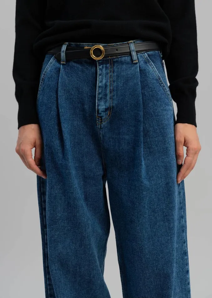 Women The Frankie Shop Bottoms Isabella Denim Pants Medium Wash