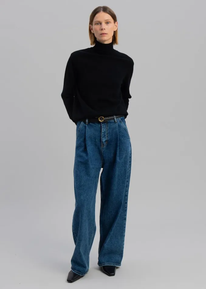 Women The Frankie Shop Bottoms Isabella Denim Pants Medium Wash