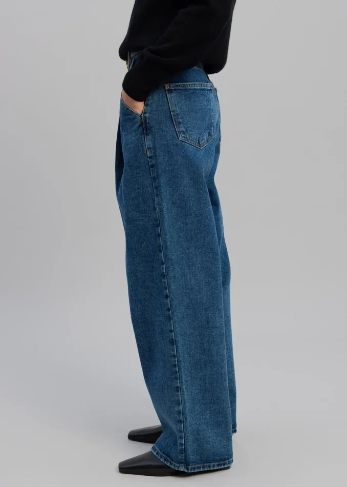 Women The Frankie Shop Bottoms Isabella Denim Pants Medium Wash