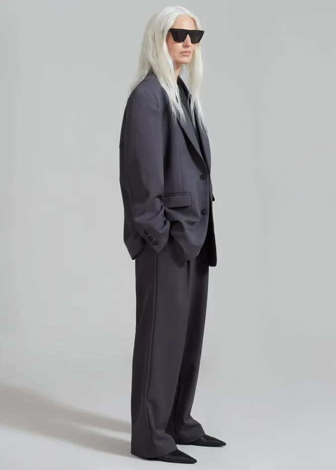 Women The Frankie Shop Bottoms Janell Pants Dark Grey