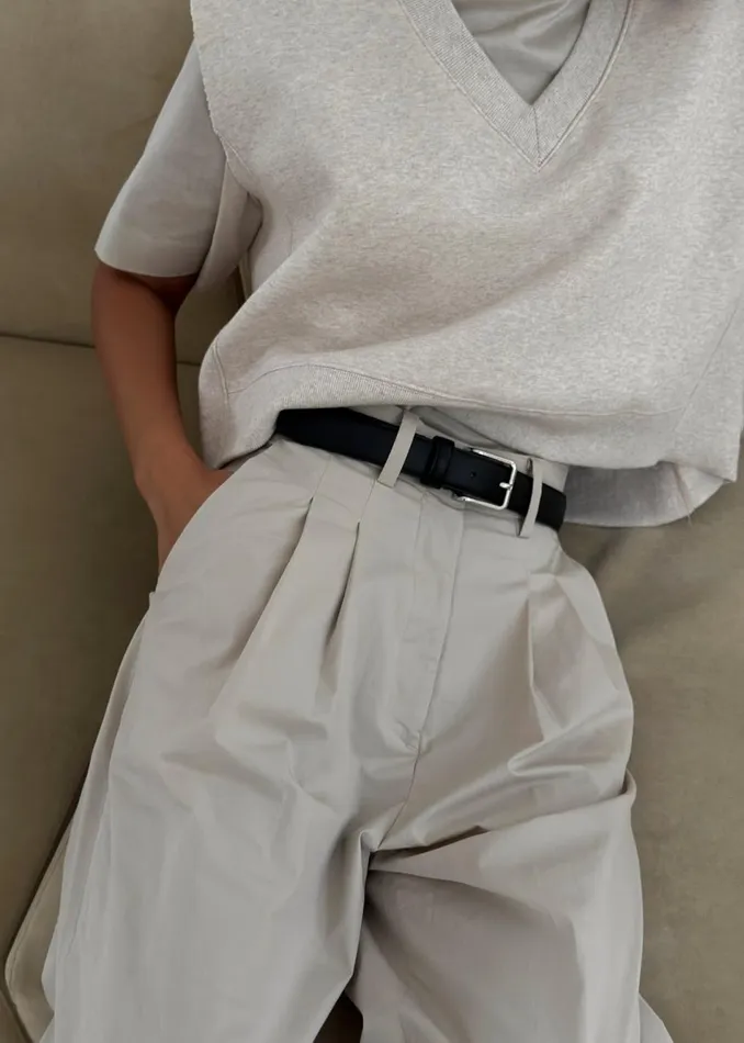 Women The Frankie Shop Bottoms Jayden Wide Pants Taupe