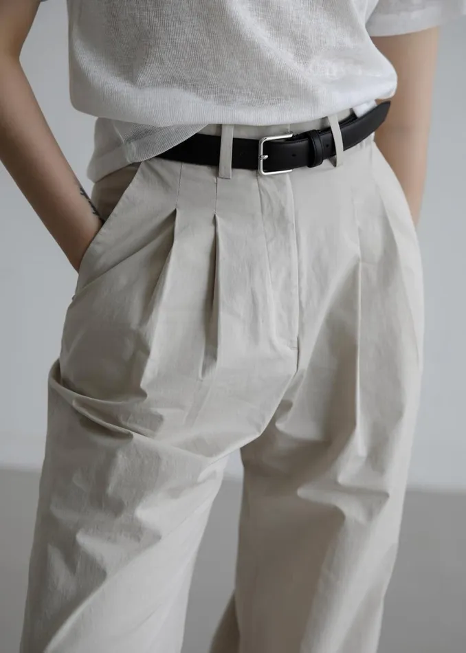 Women The Frankie Shop Bottoms Jayden Wide Pants Taupe