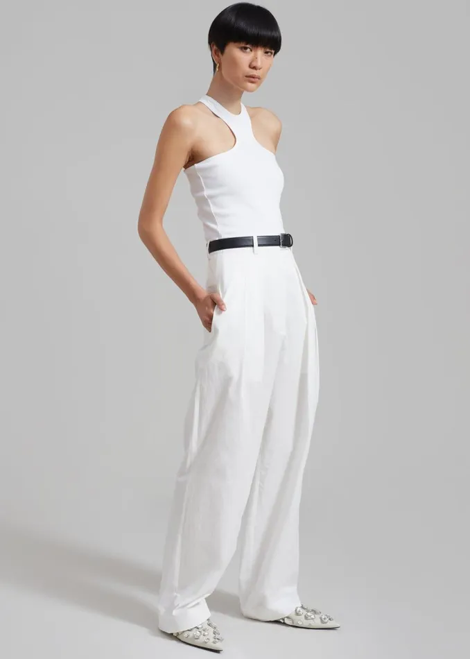 Women The Frankie Shop Bottoms Jayden Wide Pants White