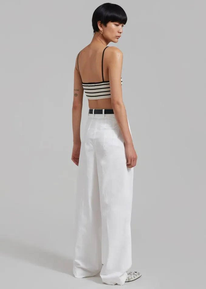 Women The Frankie Shop Bottoms Jayden Wide Pants White