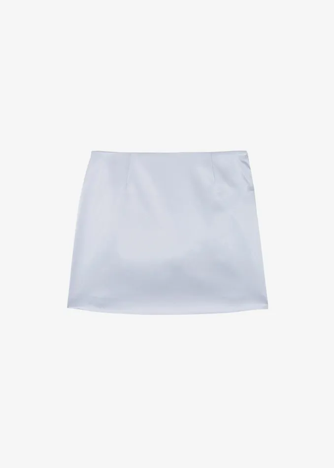 Women The Frankie Shop Bottoms Jinan Silky Mini Skirt Silver