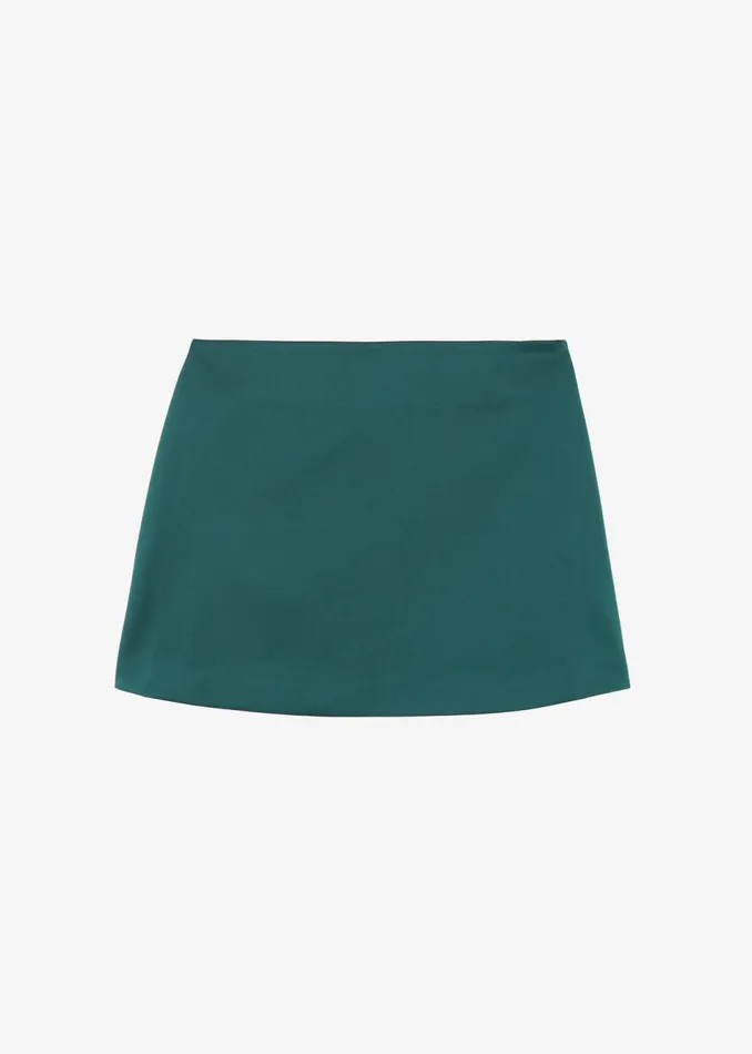 Women The Frankie Shop Bottoms Jo Satin Mini Skirt Deep Teal