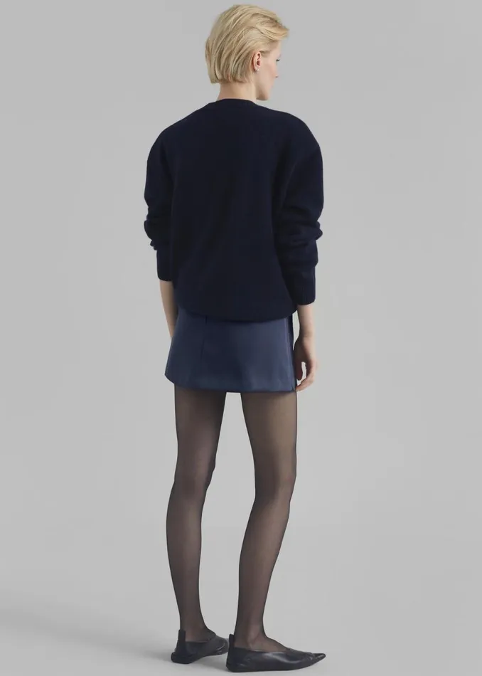 Women The Frankie Shop Bottoms Jo Satin Mini Skirt Navy