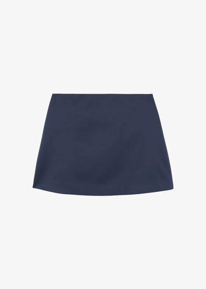 Women The Frankie Shop Bottoms Jo Satin Mini Skirt Navy