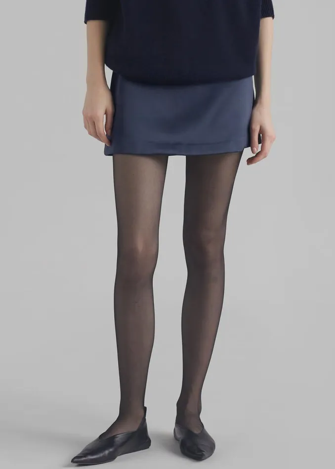 Women The Frankie Shop Bottoms Jo Satin Mini Skirt Navy