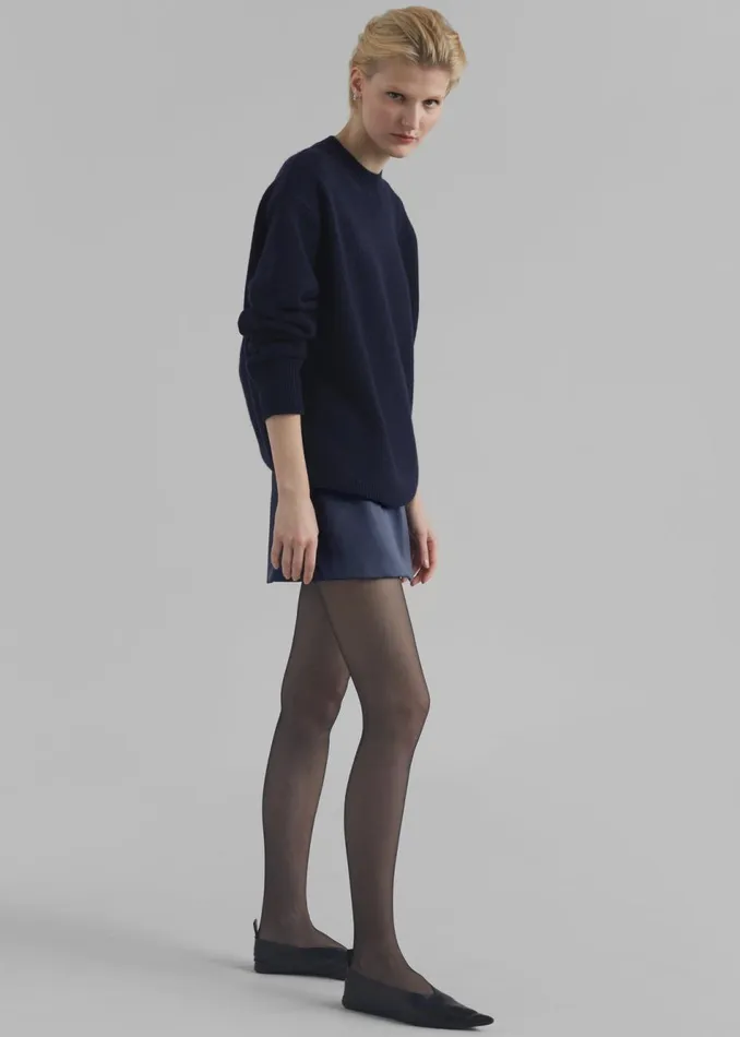 Women The Frankie Shop Bottoms Jo Satin Mini Skirt Navy