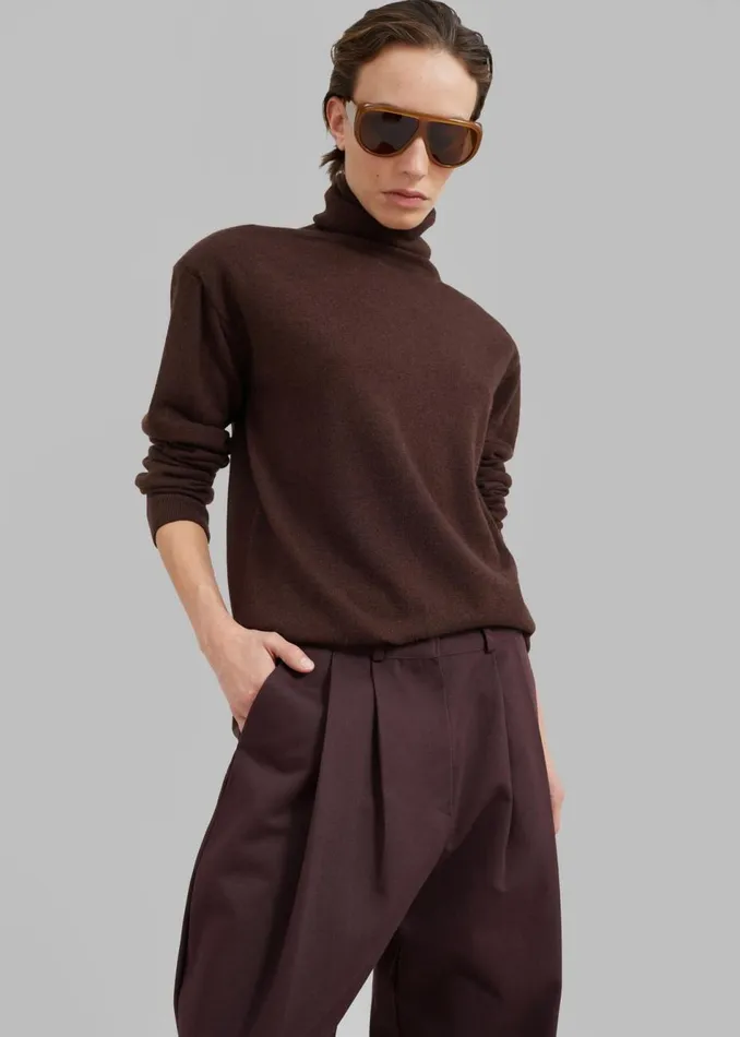 Women The Frankie Shop Bottoms Jordyn Pintuck Pants Brown