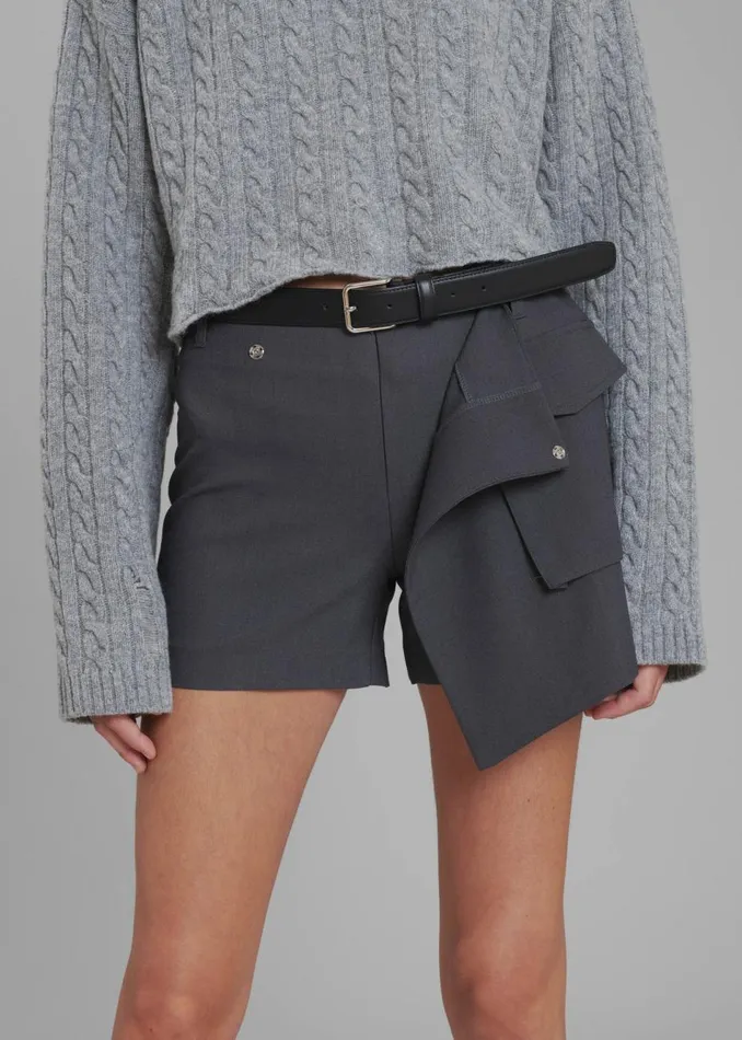 Women The Frankie Shop Bottoms Judy Pocket Skort Grey Melange
