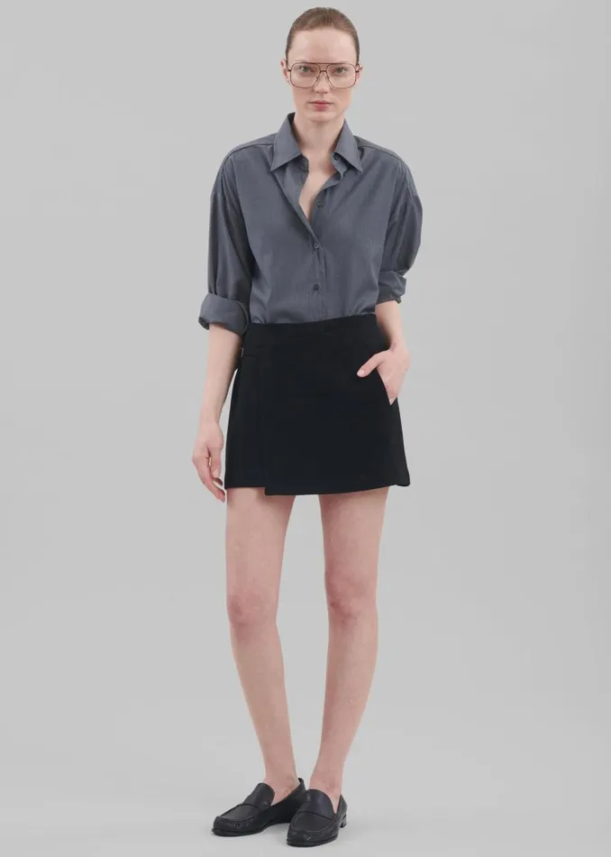 Women The Frankie Shop Bottoms Julie Wrap Mini Skort Black