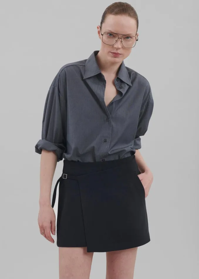 Women The Frankie Shop Bottoms Julie Wrap Mini Skort Black