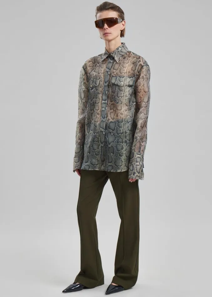 Women The Frankie Shop Bottoms JW Anderson Drawstring Waist Tailored Trousers Olive