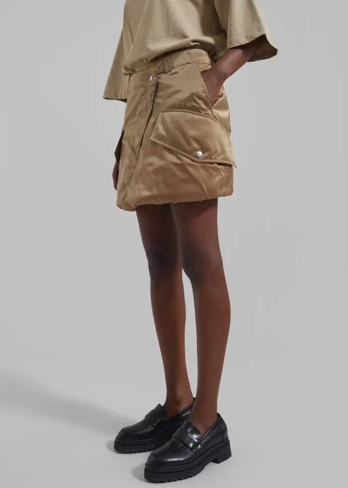 Women The Frankie Shop Bottoms JW Anderson Padded Cargo Mini Skirt Beige