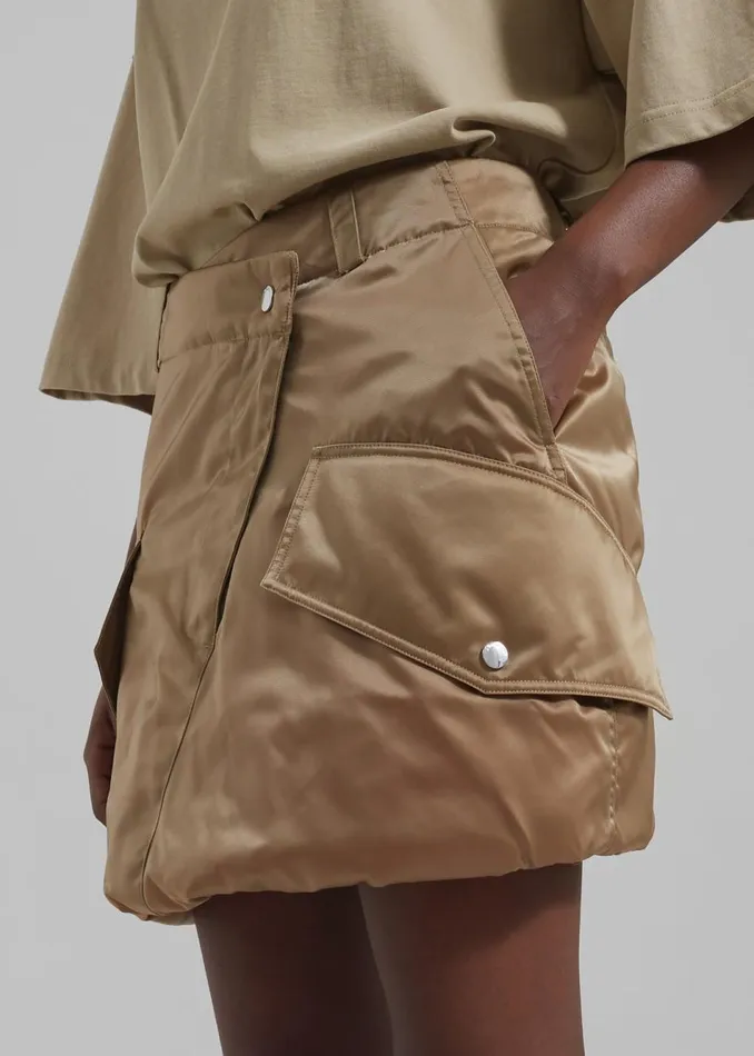 Women The Frankie Shop Bottoms JW Anderson Padded Cargo Mini Skirt Beige