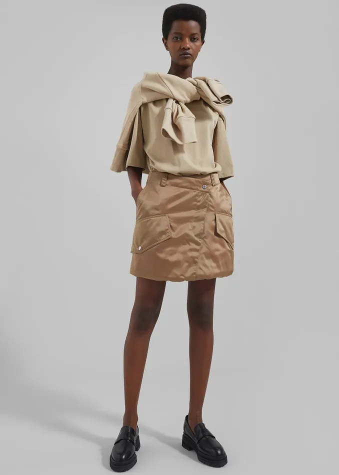 Women The Frankie Shop Bottoms JW Anderson Padded Cargo Mini Skirt Beige