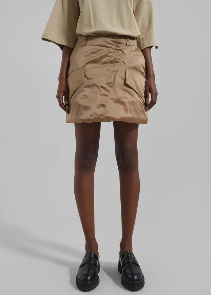Women The Frankie Shop Bottoms JW Anderson Padded Cargo Mini Skirt Beige