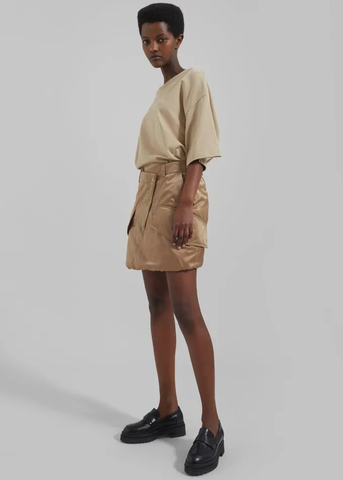 Women The Frankie Shop Bottoms JW Anderson Padded Cargo Mini Skirt Beige