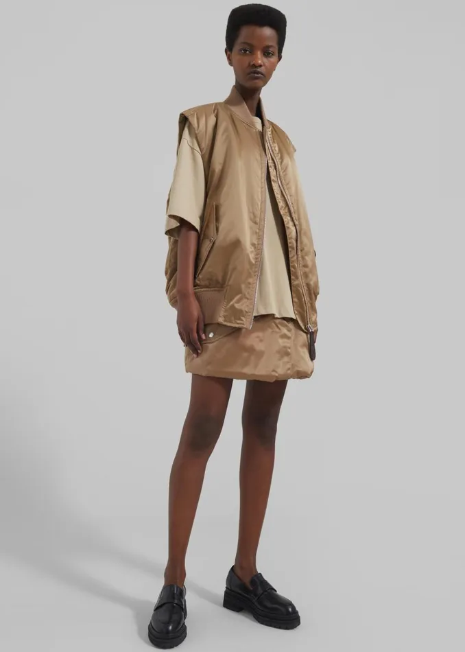 Women The Frankie Shop Bottoms JW Anderson Padded Cargo Mini Skirt Beige
