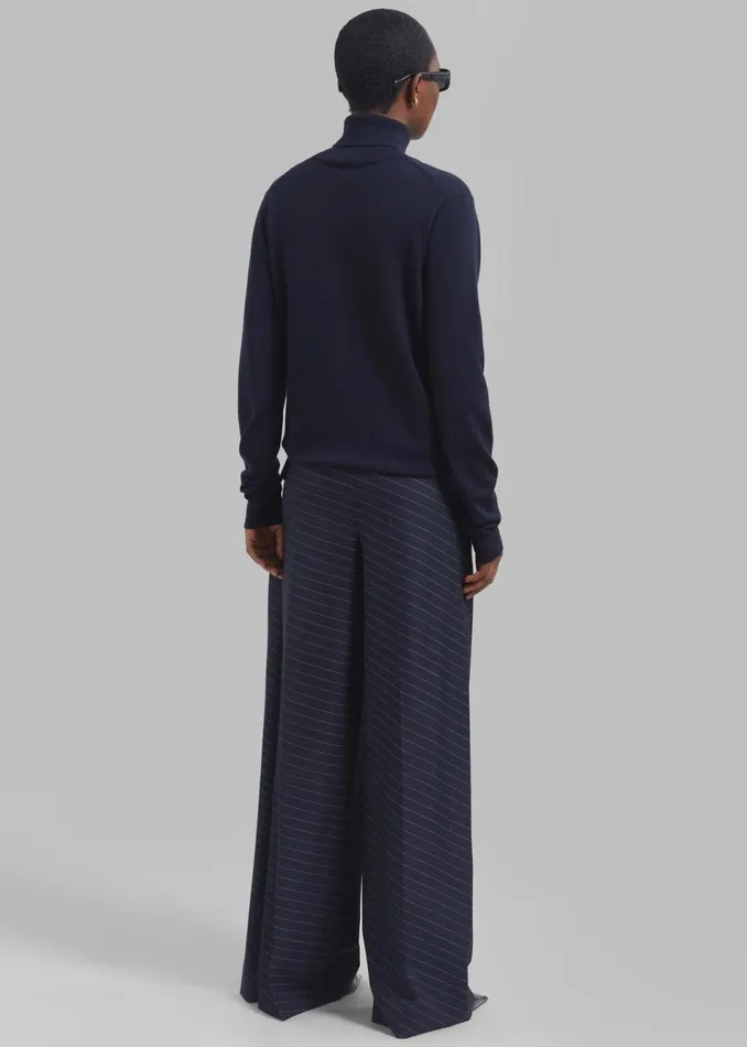 Women The Frankie Shop Bottoms JW Anderson Side Panel Trousers Navy