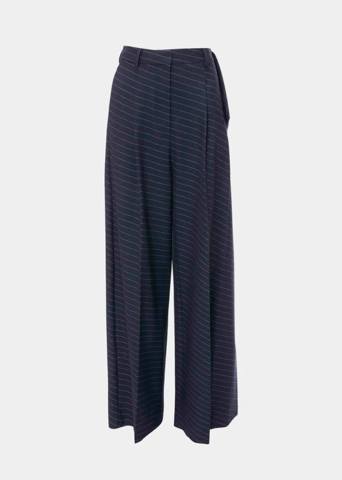 Women The Frankie Shop Bottoms JW Anderson Side Panel Trousers Navy