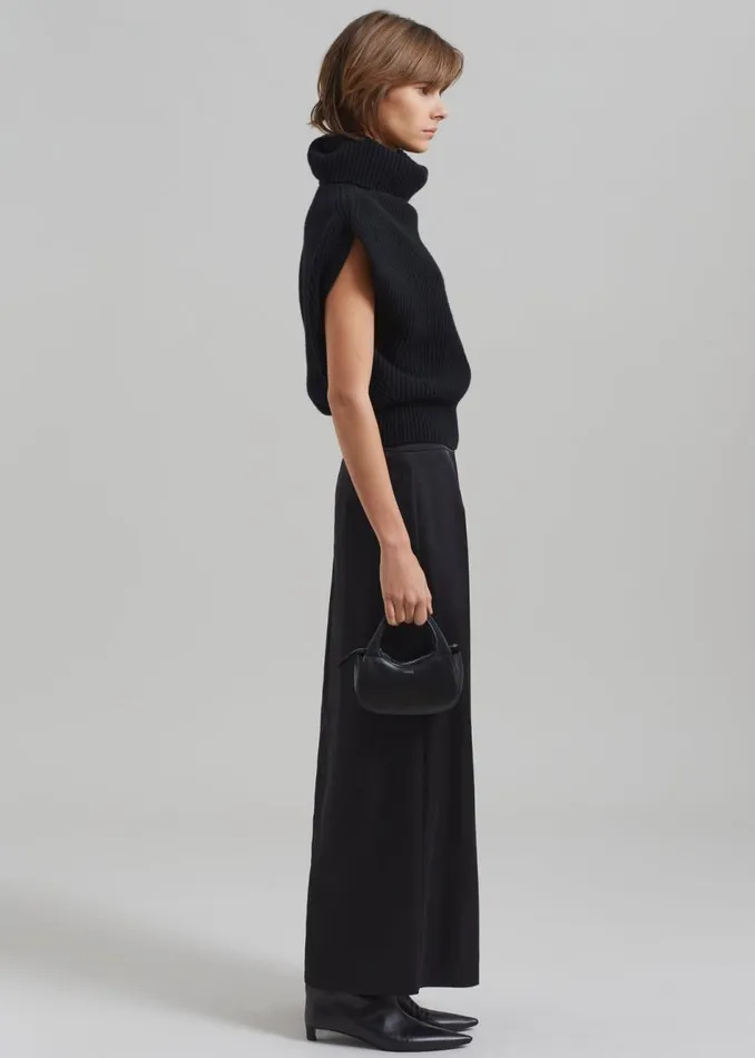 Women The Frankie Shop Bottoms Kacey Satin Skirt Black