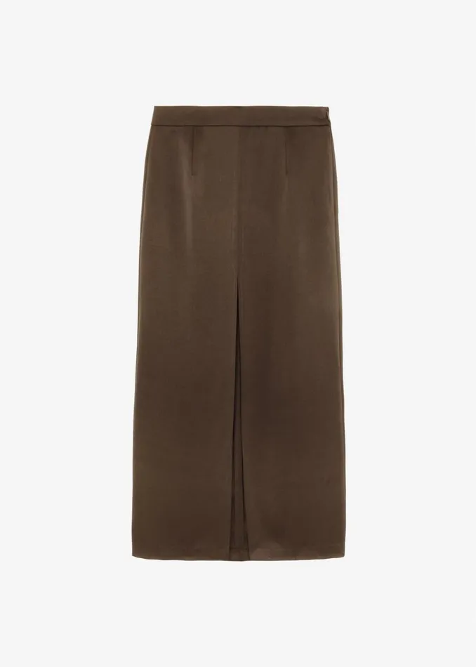 Women The Frankie Shop Bottoms Kacey Satin Skirt Brown