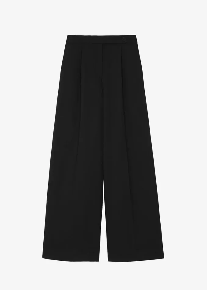 Women The Frankie Shop Bottoms Kamila Wide Leg Trousers Black