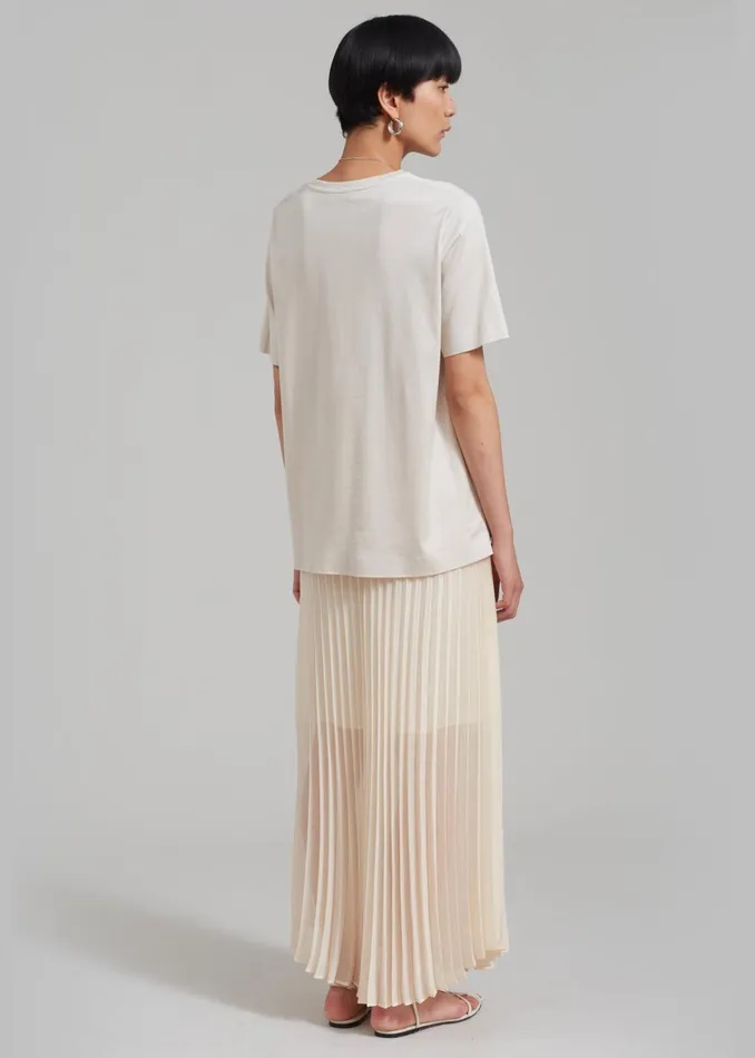 Women The Frankie Shop Bottoms Kaya Pleated Maxi Skirt Beige