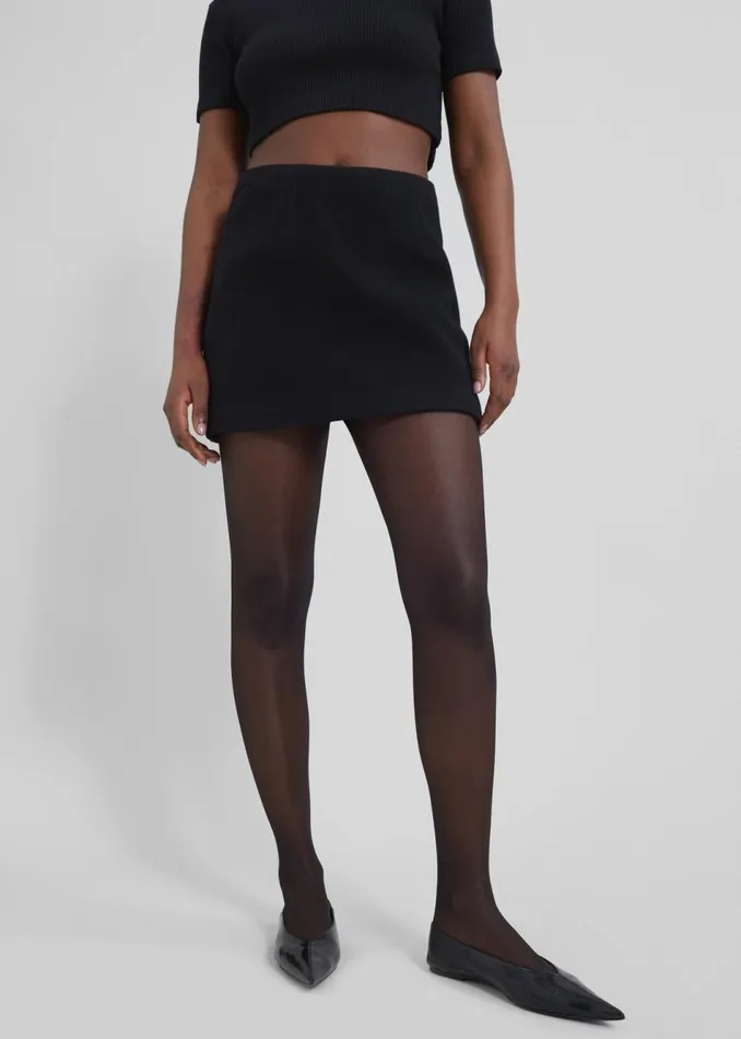 Women The Frankie Shop Bottoms Kerrigan Wool Mini Skirt Black